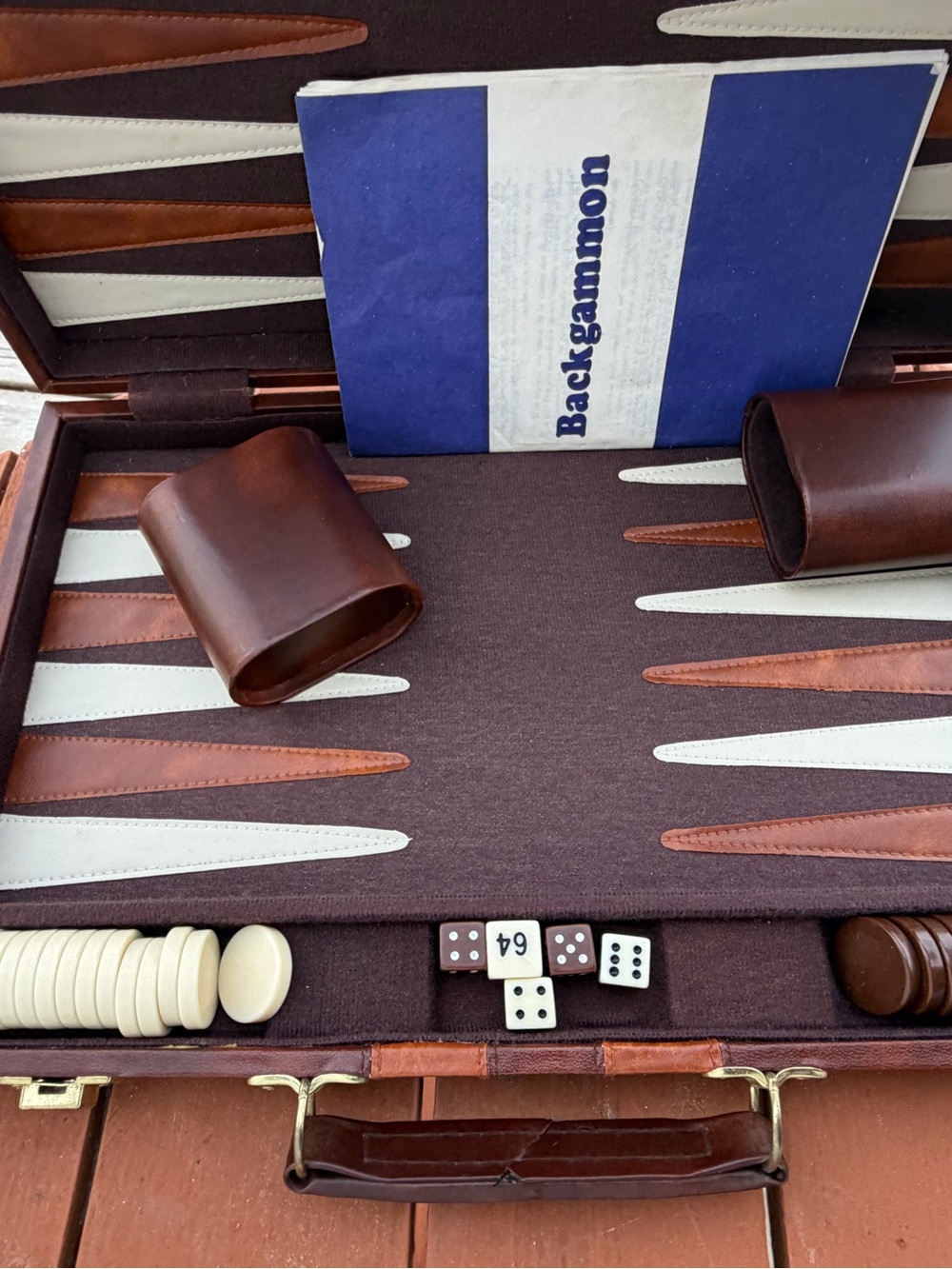 Classic Vintage Backgammon Set w/ Instructions